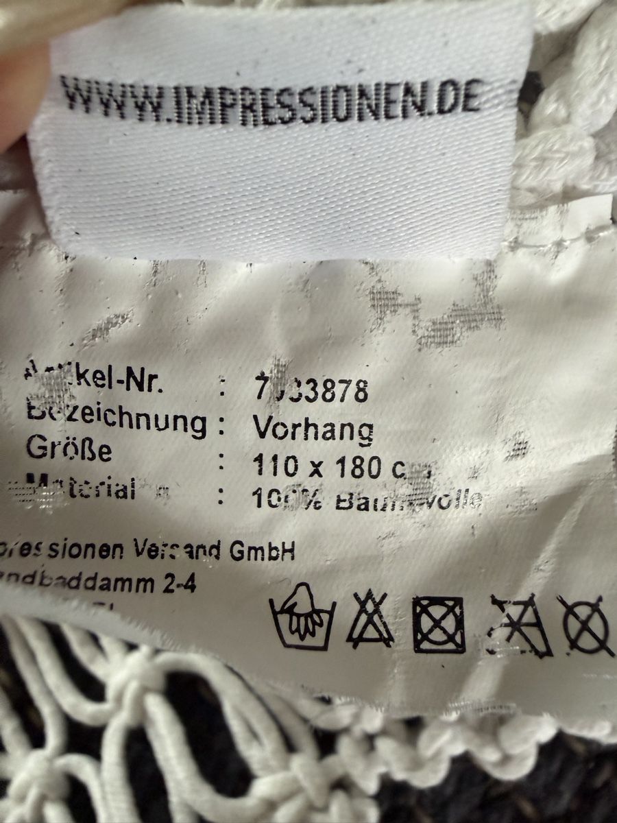 Tende: Makramee Vorhang Baumwolle 180x105cm – Usato da Staufen venduto da Elina08 3
