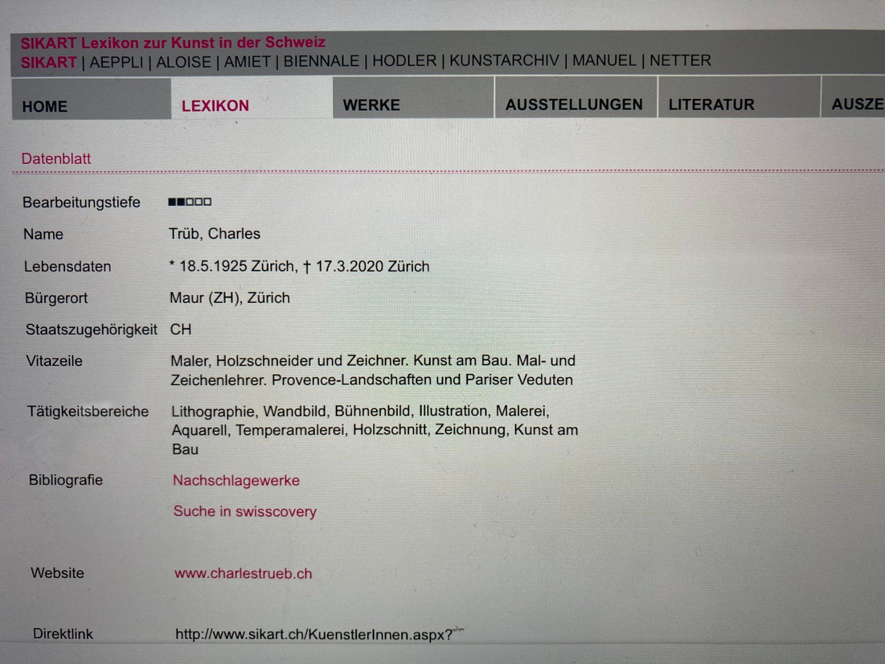 Grafica & Litografie: Original Lithographie Charles Trüb – Usato da Oberuzwil venduto da annina910 3