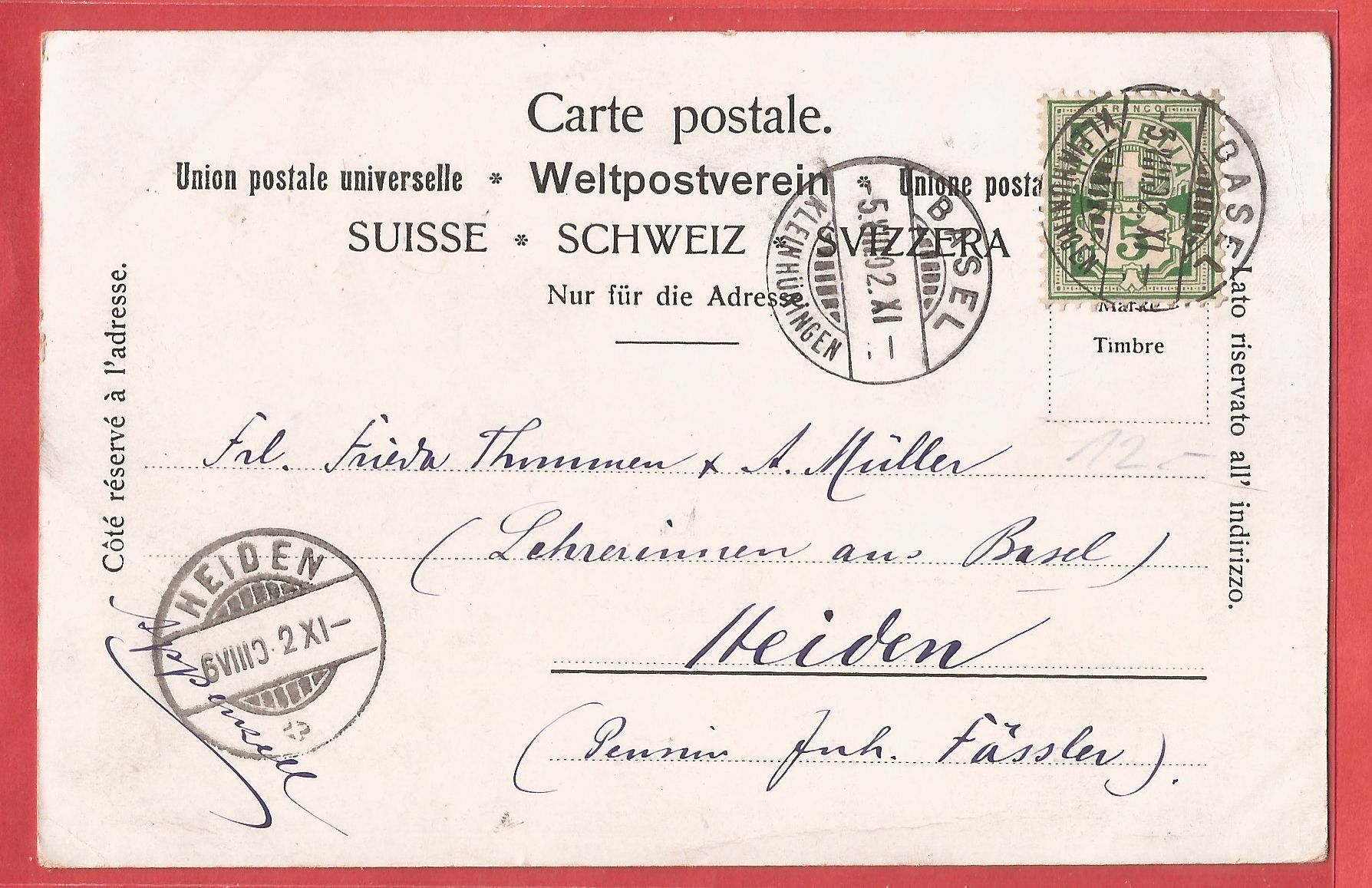 Cartoline postali: Weesen mit Speer - 1902 – Usato da Fislisbach venduto da Porano 1