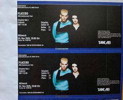 Placebo 30th Anniversary Tour Hallenstadion Zürich 2 Tickets