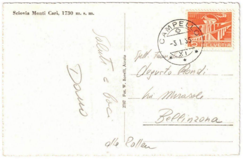 Cartoline postali: Cari - Skilift(1SL) – Usato da Binningen venduto da Mountainrider 1