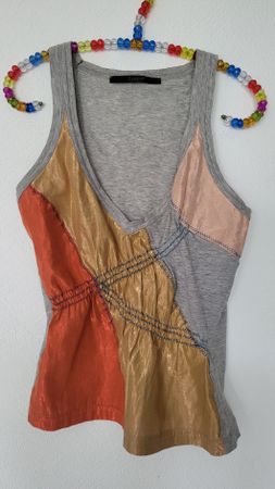 Loops Tanktop im Patchwork-Stil Gr. M