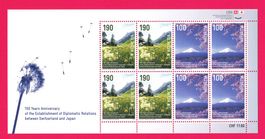 2014, 1491-1492, Sonderbogen,dipl.Beziehungen CH-J, Postfr**