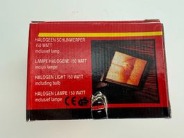 Flutlicht Halogen Strahler 150 Watt Schwarz, Fabrikneu