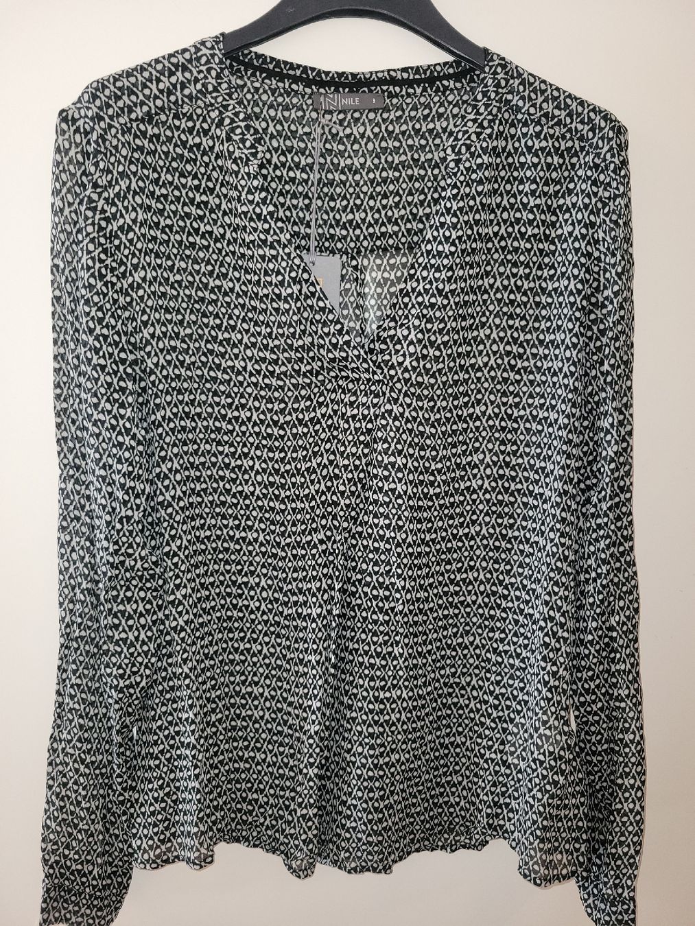 Nile Camicette: nile bluse, schwarz weiss, neu, gr.S – Nuovo e nell'imballaggio originale da Urdorf venduto da Mico.I
