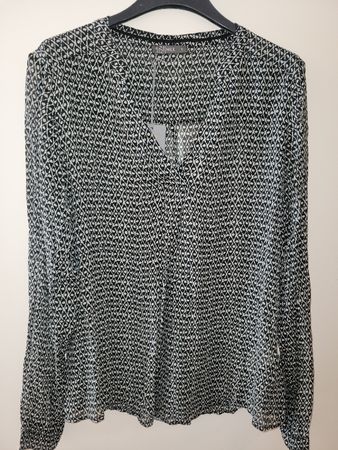 nile bluse, schwarz weiss, neu, gr.S