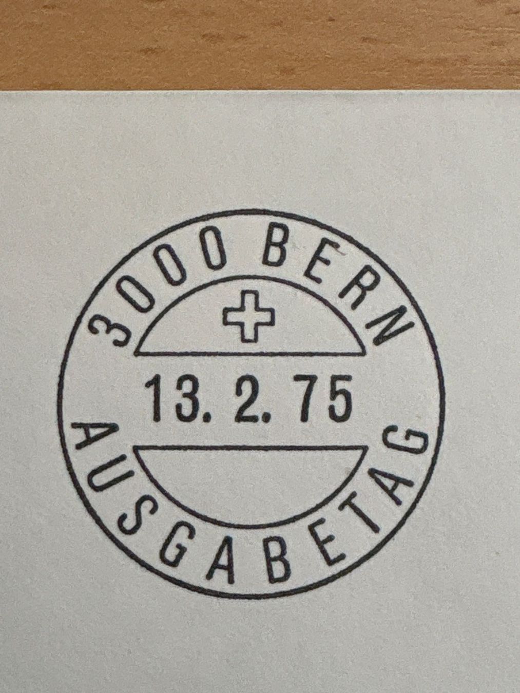 Alle Briefmarken: Ersttagsbrief Bern 13.2.75 Sondermarken Schweiz – Gebraucht aus Ibach von lisch3 3