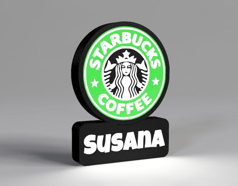 Lampade: Lightbox lumière led STARBUCKS - personnalisable – Nuovo (secondo la descrizione) da Vicques venduto da PAMB3D