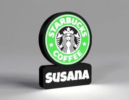 Lightbox lumière led STARBUCKS - personnalisable