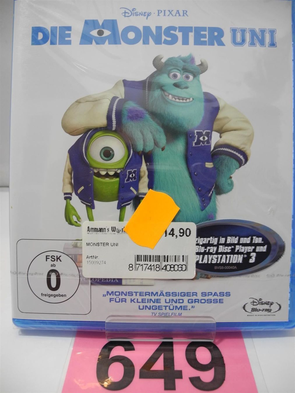 Tutti i DVDs: Disney DVD Die Monster UNI , Nr. 649 – Nuovo e nell'imballaggio originale da Kottwil venduto da Crazyrolf