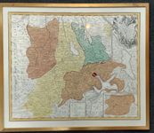 Antike Landkarte Canton Luzern sive Pagus mit Rahmen