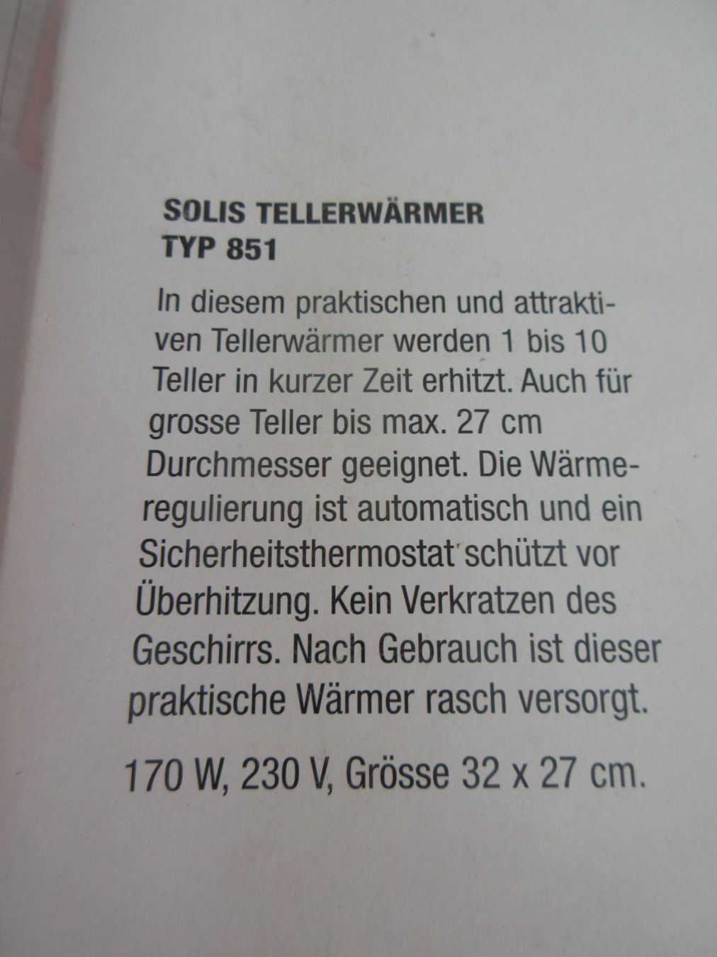 Solis Elettrodomestici da cucina: Tellerwärmer Solis Design Collection rot – Usato da Binningen venduto da Oldfashion 5
