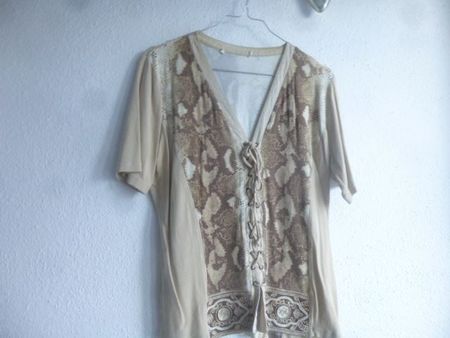 BIBA T-Shirt Gr. 2/42 Animalprint beige