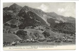Melchtal (OW) Dorfpartie mit Kirche - Nünalphorn - 1913