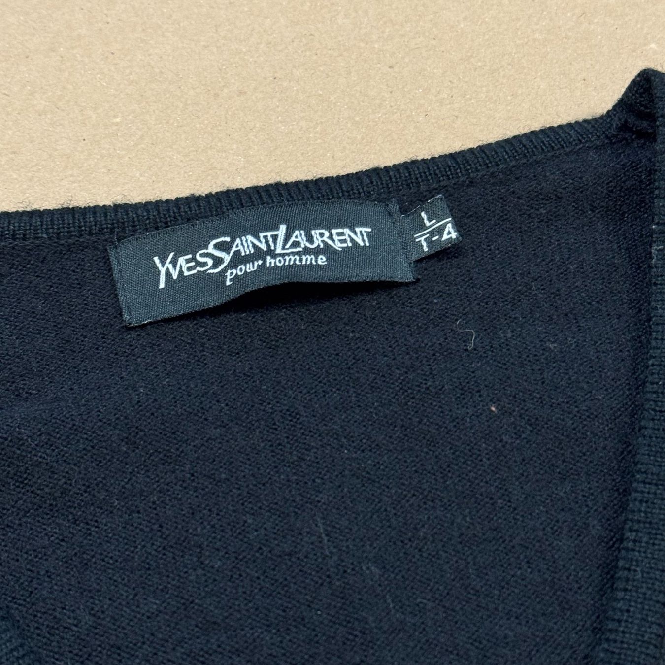 Saint Laurent Maglioni & Felpe: Yves Saint Laurent black on black wool sweatshirt pull 90s – Usato da St. Gallen venduto da sourced_limited 1