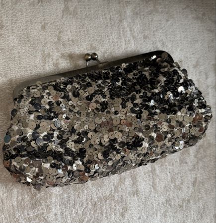 Retreat Pailletten-Clutch in Bronze / Gold