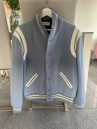 Rare Baby Blue Saint Laurent Teddy Jacket
