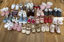 25 sets of baby girl shoes - newborn up to size 20