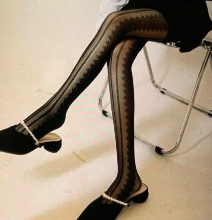 Glamour Collant con strisce-1 Size-unisex-nuovi