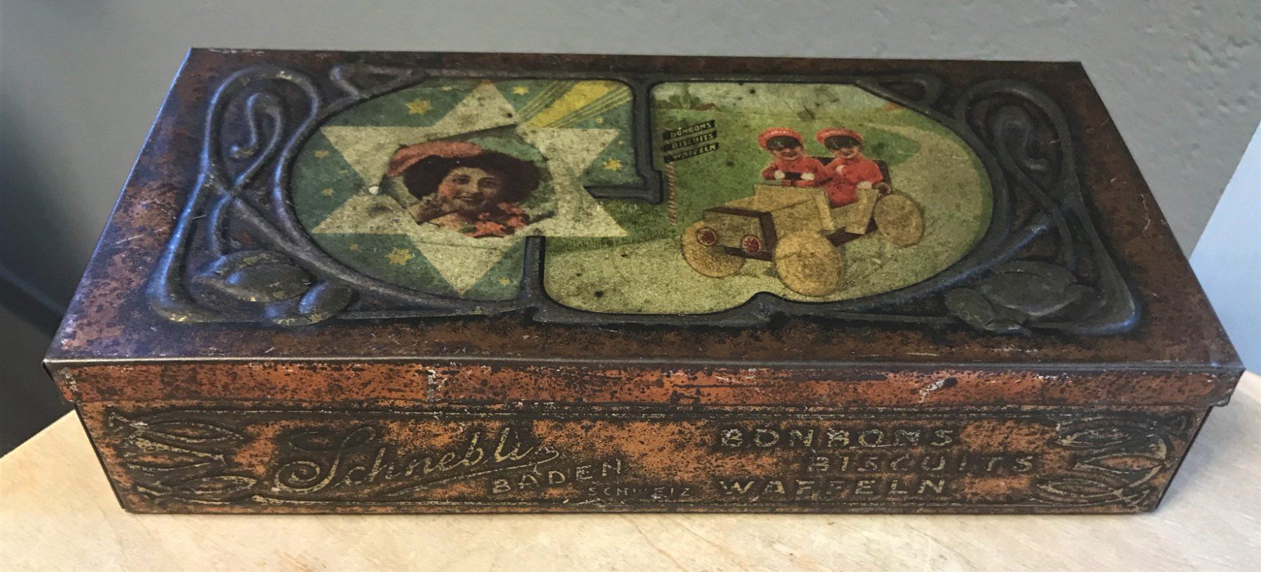 Dosen: Antike Blechdose Schnebli Baden ca. 1900 - 1920 – Gebraucht aus Rothrist von Luckywinner