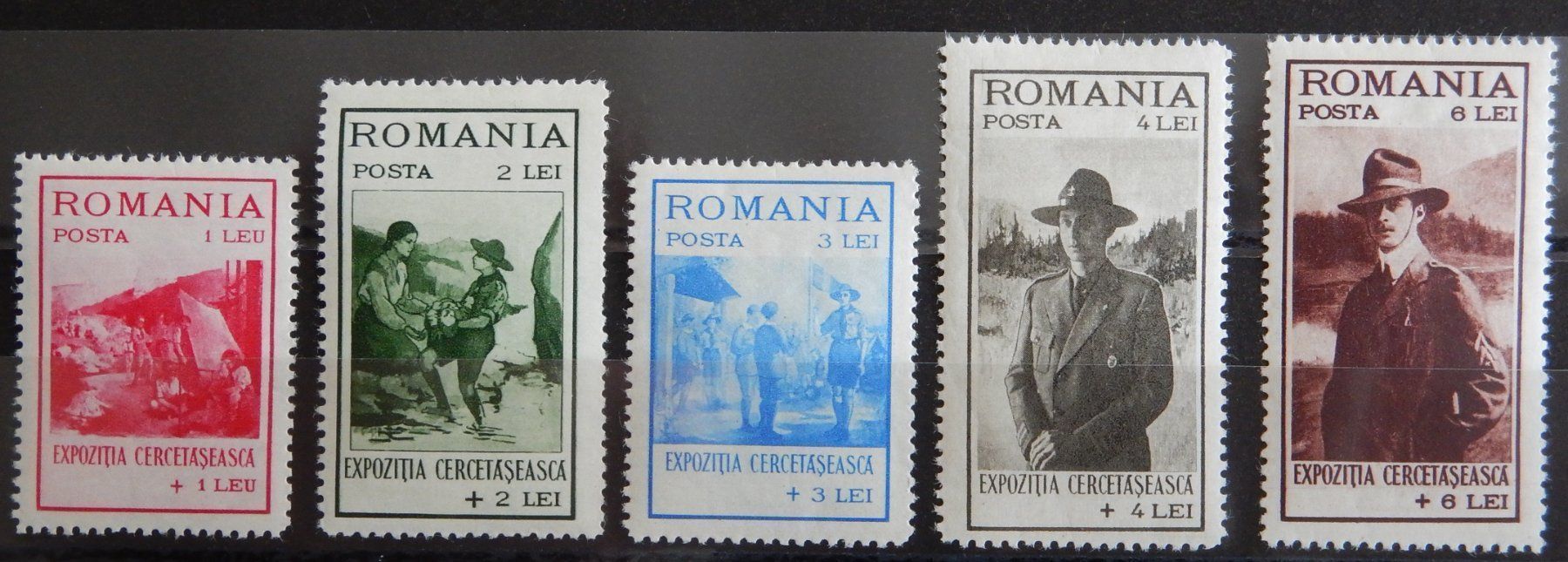 Tutti i francobolli: Rumänien Kat. 413-417 * 1931 – Usato da Zürich venduto da Muehlekauf