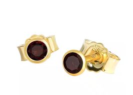 Paar Ohrstecker Paar Ohrstecker Echt Granat 333 Gelbgold 8 K
