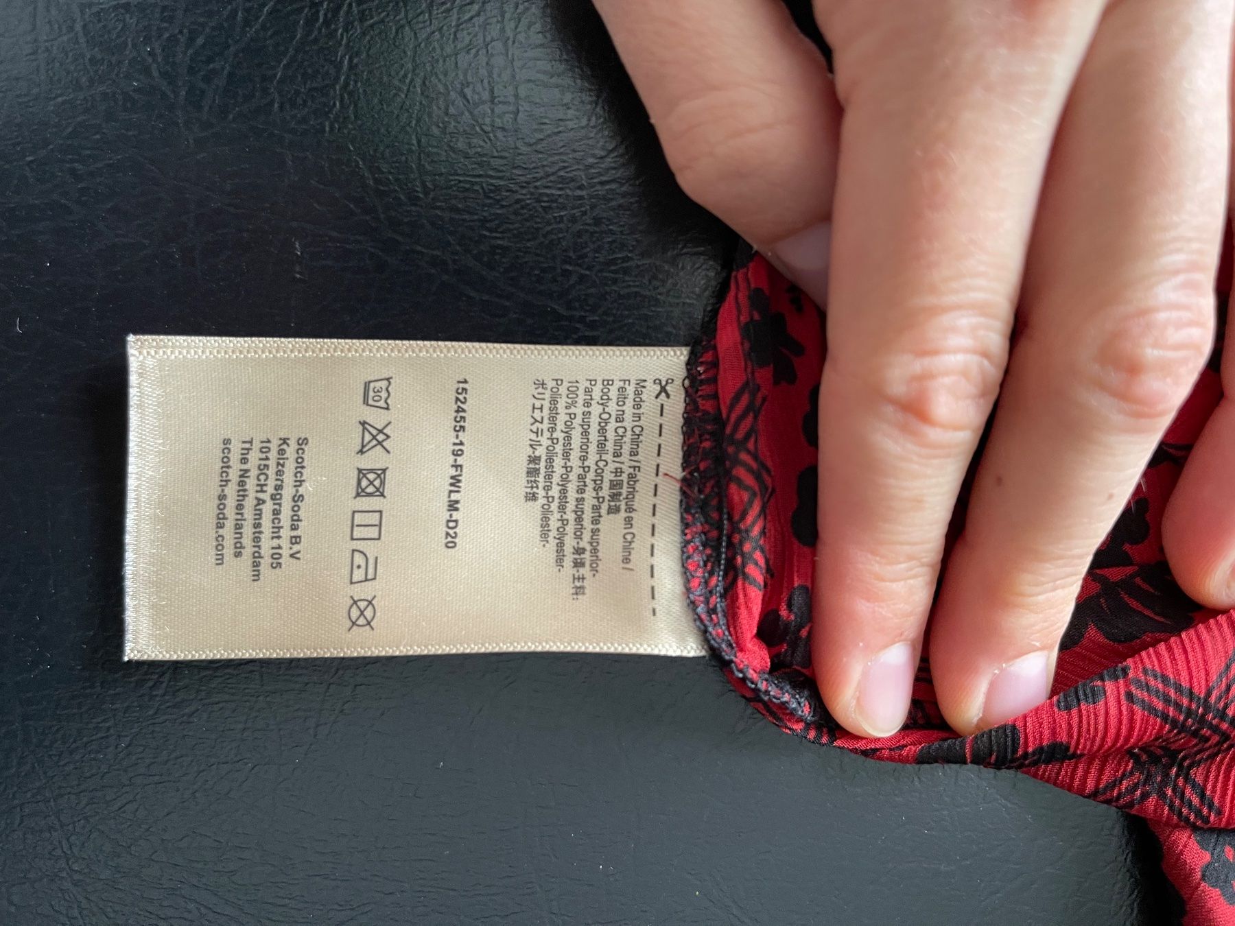 Maison Scotch Blusen: SCOTCH & SODA Langarmbluse rot-beige gemustert, Grösse ca. S – Gebraucht aus Meggen von tulipe21 2