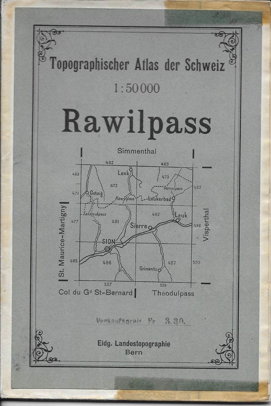 Cartine & Atlanti: Topographischer Atlas RAWILPASS 1925 – Usato da Nidau venduto da Polebloe