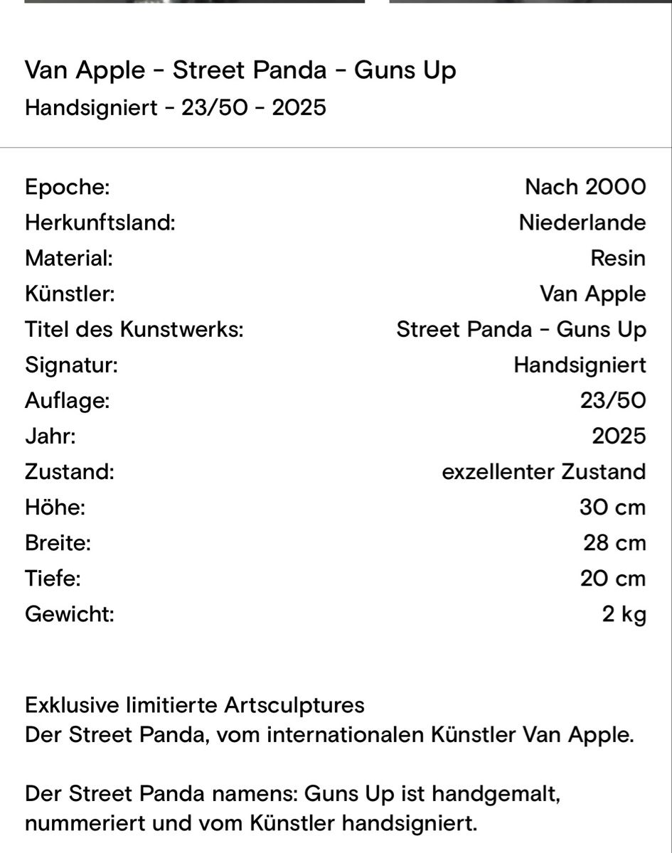Sculture & Statue: Van Apple Panda-Figur mit Pistolen – Nuovo (secondo la descrizione) da Basel venduto da Muchachoo 3