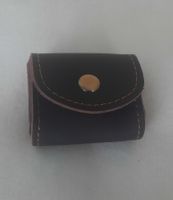 Leder Etui für Kopfhörer mit Kabelhalterung braun neu