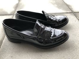 Halbschuhe Damen Gr.38 schwarz/dunkelbraun