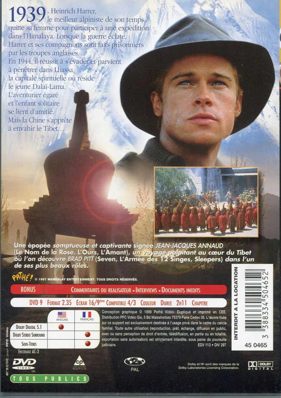 Tutti i DVDs: SEPT ANS AU TIBET - DVD – Usato da Les Avants venduto da soyouz63 1