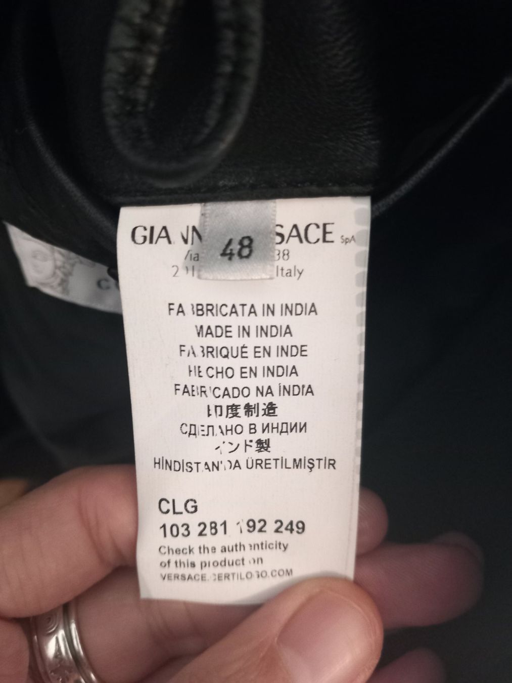 Versace Jacken: VERSACE COLLECTION veste en cuir – Gebraucht aus Le Grand-Saconnex von Rgt87 6