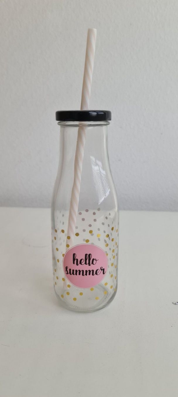 Altro per la casa: Bouteille en verre avec paille original – Nuovo (secondo la descrizione) da Genève venduto da Saleena