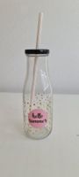 Bouteille en verre avec paille original