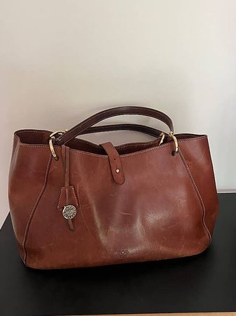 Bencì & Brothers Ledertasche cognac, Schultertasche