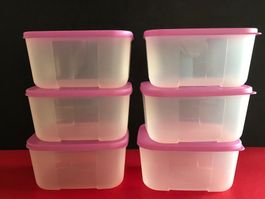 TUPPERWARE Vintage Kühlschrank-Behälter 7 dl Vorrat 6 Stk