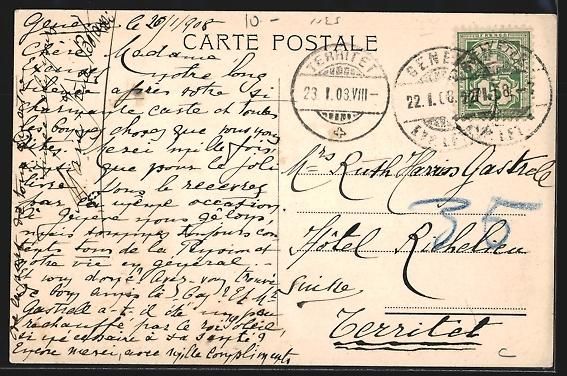 Cartes postales: AK Geneve, La Place Neuve, 1908 – D'occasion à Berlin par bartko-reher 1