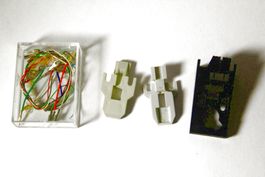 2x original DUAL Distanzplatten für Headshell - Einschub, ua