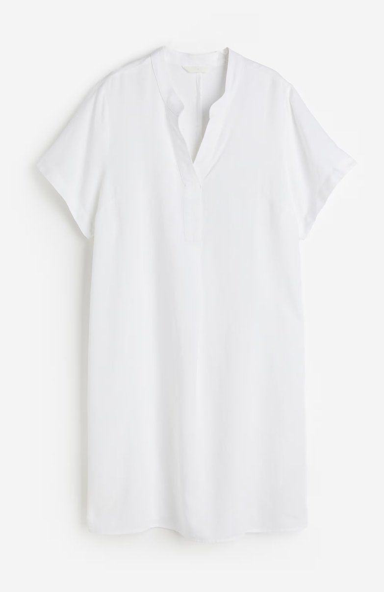 H&M Robes: Tunica/camicetta bianca con scollo a V – D'occasion à Claro par Dona1785 1