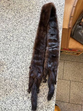 Echter Nerz Schal, Länge 1.20m, Breite 7cm