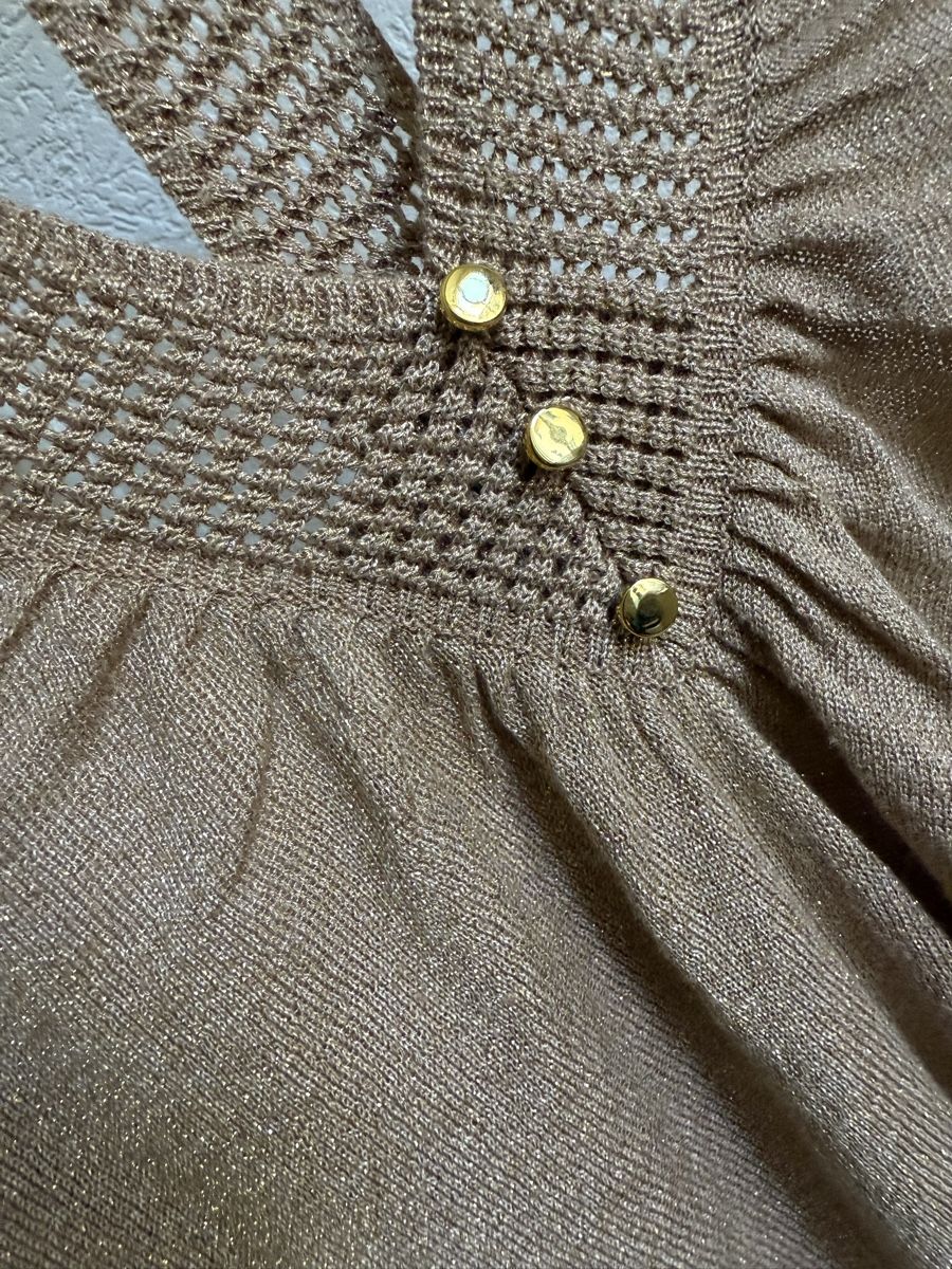 Morgan Top: Top beige doré Morgan, t.36/S – Usato da Tavannes venduto da Thriftshop 1