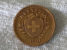 1 centime/rappen 1931