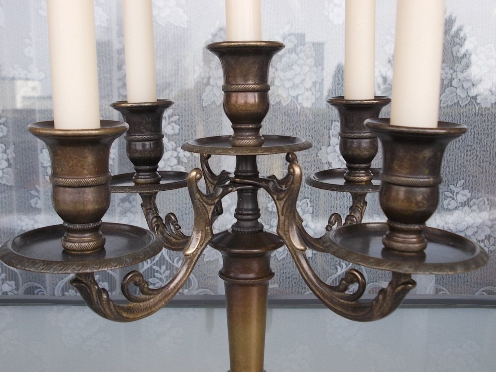 Portacandele: 33cm Empire-Stil Prunk Messing Kerzenständer 5flammig 2325gr – Usato da Ostermundigen venduto da eschbe 1