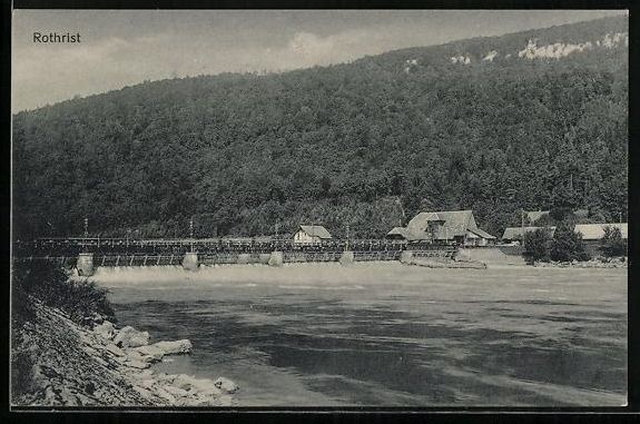Cartoline postali: Rothrist, Brücke mit Fuss, bewaldeter B – Usato da Berlin venduto da bartko-reher