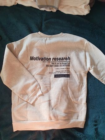 Sweatshirt gris imprimé femme taille M occasion