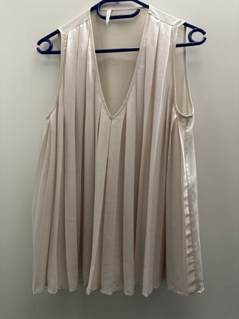 Top, elegant, cremefarben, Gr. 40
