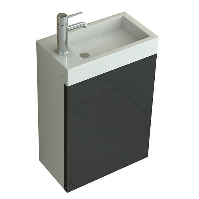 Mobili per bagno: WC Waschbecken Set Aarau in black – Nuovo e nell'imballaggio originale da Herbertingen venduto da jet-line-e-trade
