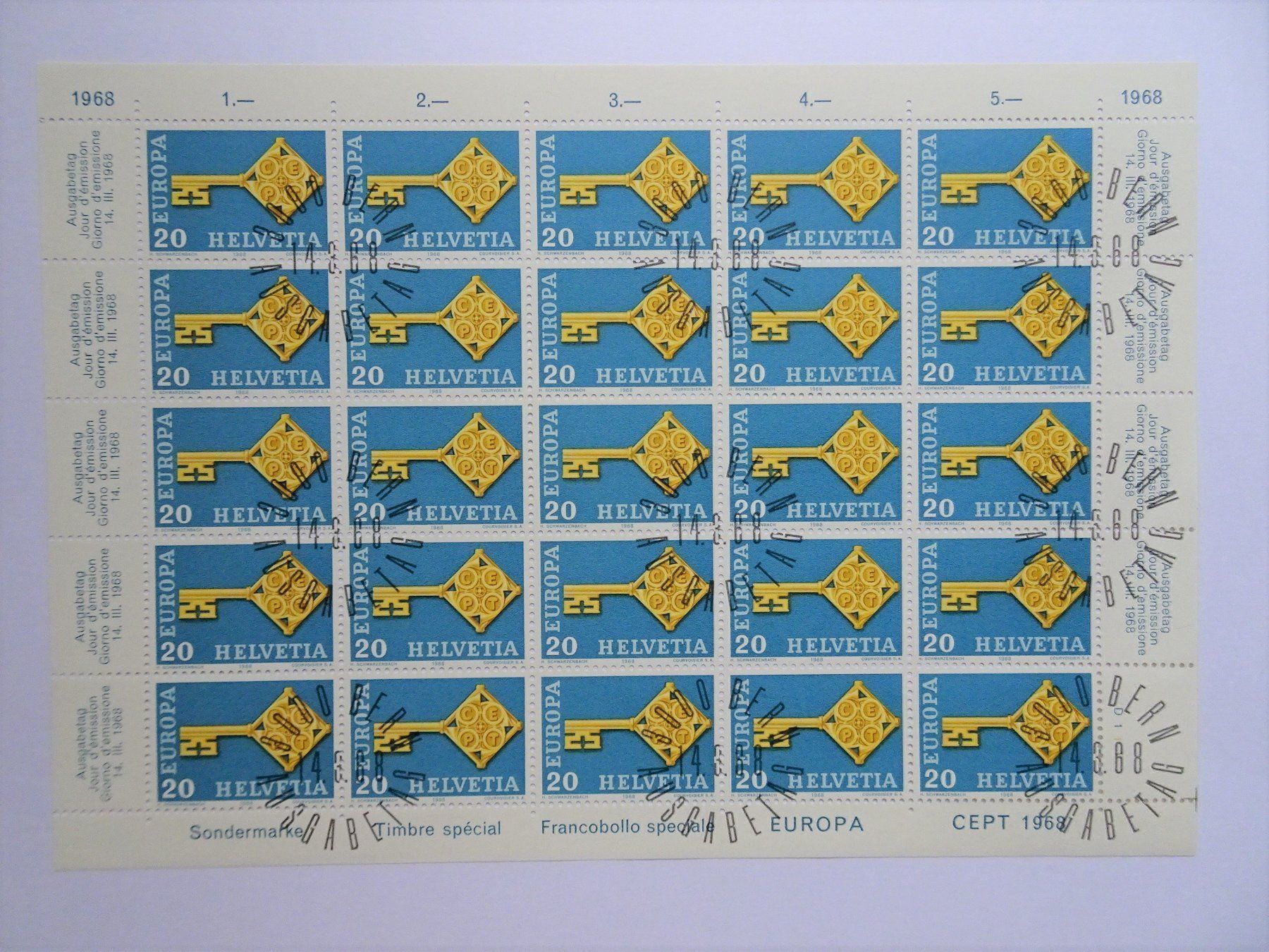 Tous les timbres: 1968 – Neuf (Voir description) à Aadorf par Chnorli-Furz