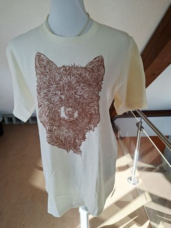 Tank Theory Arctic T-Shirt, Wolf Print, Gr. M neu mit Mangel